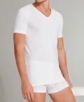 2er Pack Herren V-Shirt 1/2 SCHIESSER 95/5 - weiß
