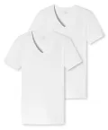 2er Pack Herren V-Shirt 1/2 SCHIESSER 95/5 - weiß