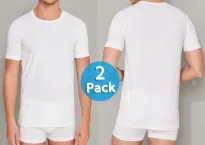 2er Pack Herren T-Shirt 1/2 SCHIESSER 95/5 - weiß