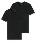 2er Pack Herren T-Shirt 1/2 SCHIESSER 95/5 - schwarz