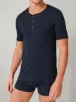 Herren Shirt 1/2 Schiesser Retro Rib - dunkelblau