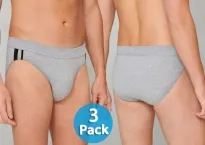 3er Pack Herren Rio-Slip SCHIESSER 95/5 - grau-meliert
