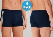 3er Pack Männer Shorts SCHIESSER 95/5 - dunkelblau gestreift