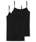 2er Pack Spaghettitop Schiesser 95/5 - schwarz
