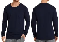 Herren Langarm Shirt SCHIESSER Mix & Relax - dunkelblau