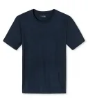 Herren Kurzarm Shirt SCHIESSER Mix & Relax - dunkelblau