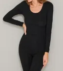 Damen Shirt 1/1 SCHIESSER Personal Fit - schwarz