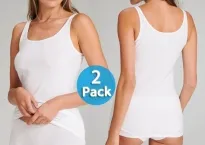 2er Pack Damen Trägertop SCHIESSER 95/5 - weiß