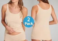 2er Pack Damen Trägertop SCHIESSER 95/5 - sand
