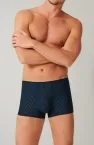 SCHIESSER Herren New Shorts Long Life Soft - schwarz navy gestreift