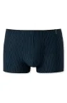 SCHIESSER Herren New Shorts Long Life Soft - schwarz navy gestreift