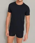 SCHIESSER Shirt 1/2 Long Life Soft- blauschwarz