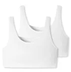 2er Pack Damen Bustier ohne Cups SCHIESSER 95/5 - weiß