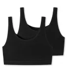 2er Pack Damen Bustier ohne Cups SCHIESSER 95/5 - schwarz