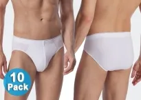 10-PACK SCHIESSER 95/5 Men's Supermini Briefs - white