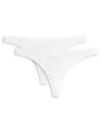 2er Pack Damen String SCHIESSER Organic Cotton 95/5 - weiß