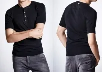 Männer Shirt Kurzarm SCHIESSER REVIVAL Karl-Heinz - schwarz