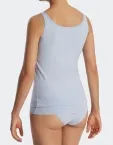 2er Pack Damen Trägertop SCHIESSER 95/5 Organic - schwarz und hellblau