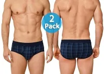 2er Pack Herren Sportslip Feinripp Schiesser Original Classics - dunkelblau