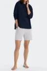 Damen Langarmshirt SCHIESSER Mix & Relax - dunkelblau