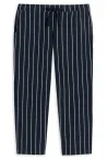Damen Hose 3/4 lang Schiesser Mix & Relax - dunkelblau gestreift