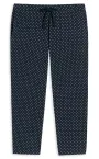 Damen Hose 3/4 lang Schiesser Mix & Relax - dunkelblau gepunktet