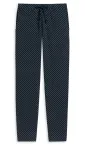 Damen Loungehose lang Schiesser Mix & Relax - dunkelblau gepunktet