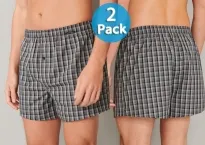 2er Pack Herren Boxershorts SCHIESSER Essentials - schwarz