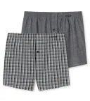 2er Pack Herren Boxershorts SCHIESSER Essentials - schwarz