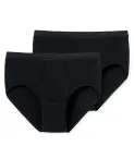 2-Pack Herren Sportslip SCHIESSER Original Feinripp - schwarz