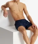 Herren Boxershorts SCHIESSER Cotton Casuals - dunkelblau gepunktet