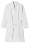 Herren Bademantel SCHIESSER Essentials Waffelpiqué-Optik - weiß