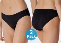 Doppelpack Damen Tai Slip Schiesser Modal Essentials - schwarz
