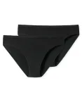 Doppelpack Damen Tai Slip Schiesser Modal Essentials - schwarz