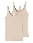 Doppelpack Damen Trägertop Schiesser Modal Essentials - sand