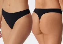 Damen String SCHIESSER Invisible Soft - schwarz
