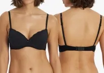 Bügel-BH mit Schale SCHIESSER Pure Cotton - schwarz