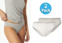 2er Pack Damen Tai-Slips SCHIESSER Modal Essentials - sand und grau-jaspe
