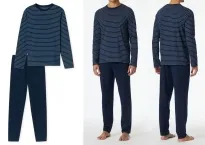 SCHIESSER Herren Schlafanzug Casual Essentials - blau