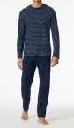 SCHIESSER Herren Schlafanzug Casual Essentials - blau