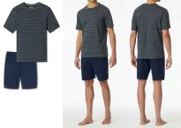 SCHIESSER Men's Pajamas Short Casual Essentials - anthracite