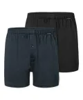 2 SCHIESSER Men's Boxer Shorts Multipack -black -petrol