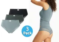 3er Pack Damen Brazilian-Slips SCHIESSER Modern Multipacks