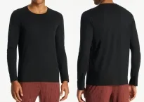 Herren Langarmshirt SCHIESSER Mix+Relax - Schwarz
