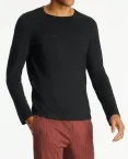 Herren Langarmshirt SCHIESSER Mix+Relax - Schwarz