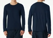 Herren Langarmshirt SCHIESSER Mix+Relax - Blau