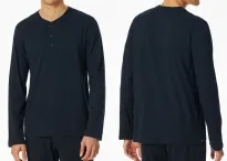 Herren Langarmshirt SCHIESSER Mix+Relax - Nachtblau