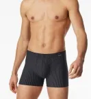 Herren Shorts SCHIESSER Pure Micro - schwarz gestreift
