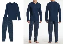 SCHIESSER Herrenschlafanzug Casual Essentials - admiralblau