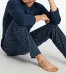 SCHIESSER Herrenschlafanzug Casual Essentials - admiralblau